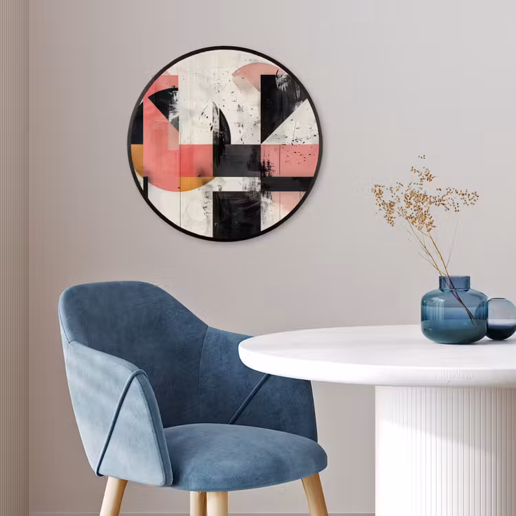 Roze - Abstract - Aesthetic - Modern - Vormen Fotolijst rond zonder passe partout klein -sfeer2