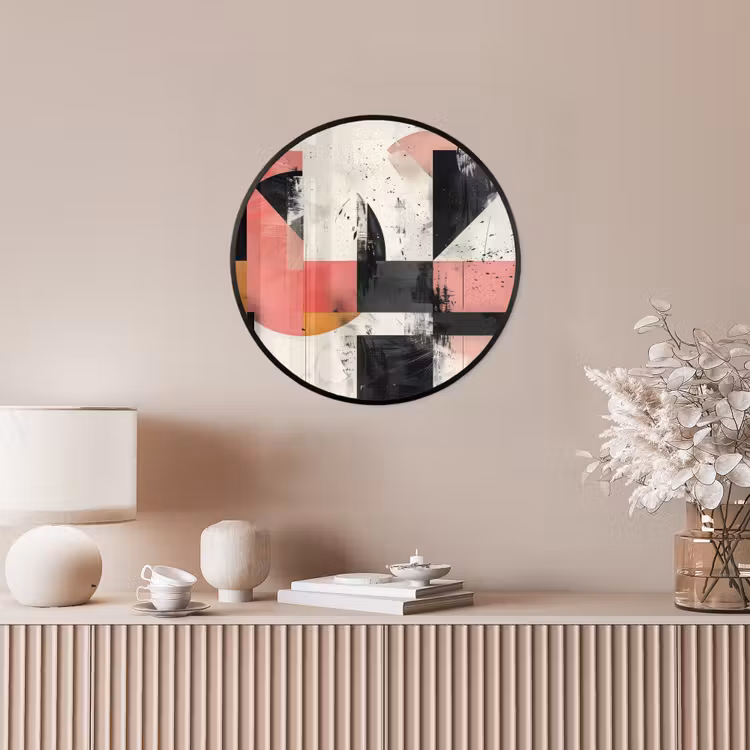 Roze - Abstract - Aesthetic - Modern - Vormen Fotolijst rond zonder passe partout klein -sfeer3