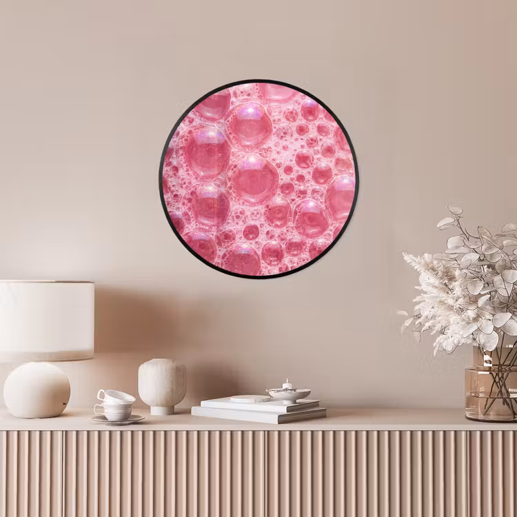 Roze - Schuim - Bubbels Fotolijst rond zonder passe partout klein -sfeer3