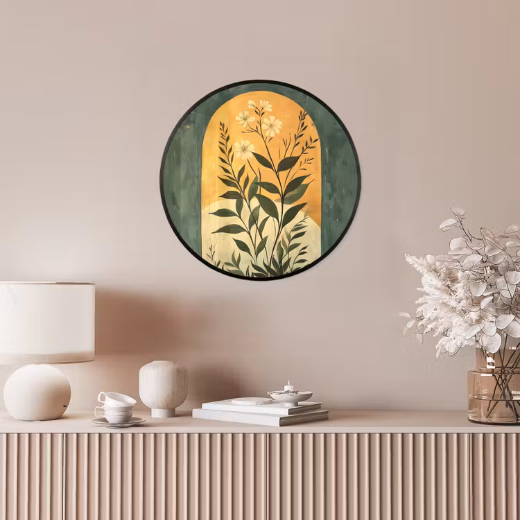 Plant - Bloemen - Wit Fotolijst rond zonder passe partout klein -sfeer3