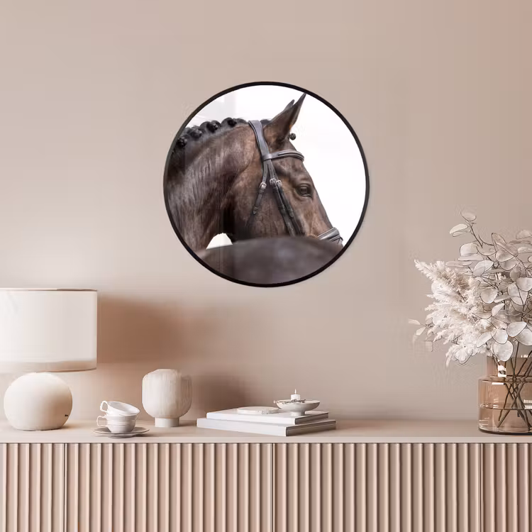 Portret - Paard - Elegant Fotolijst rond zonder passe partout klein -sfeer3