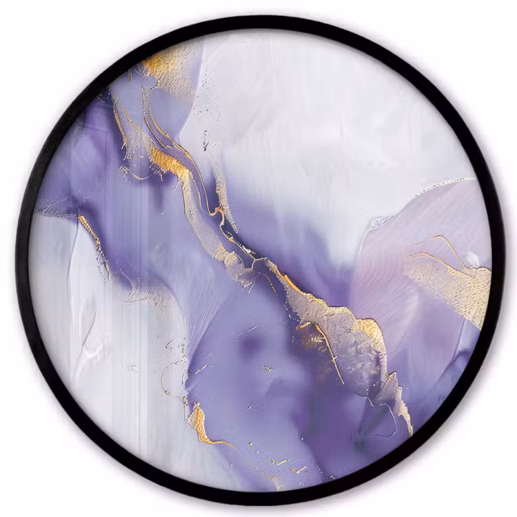 Paars - Modern - Marmer - Abstract Fotolijst rond zonder passe partout klein -3d