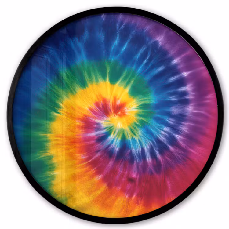 Regenboogkleuren - Spiraal - Kleurrijk Fotolijst rond zonder passe partout klein -3d