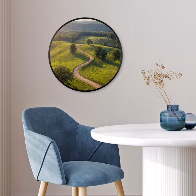 Weg - Weide - Natuur - Groen Fotolijst rond zonder passe partout klein -sfeer2
