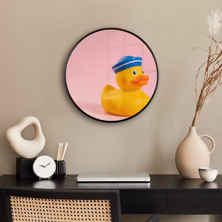 Matroos - Eend - Roze Fotolijst rond zonder passe partout klein -sfeer1