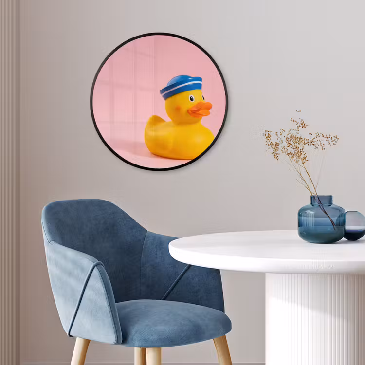 Matroos - Eend - Roze Fotolijst rond zonder passe partout klein -sfeer2