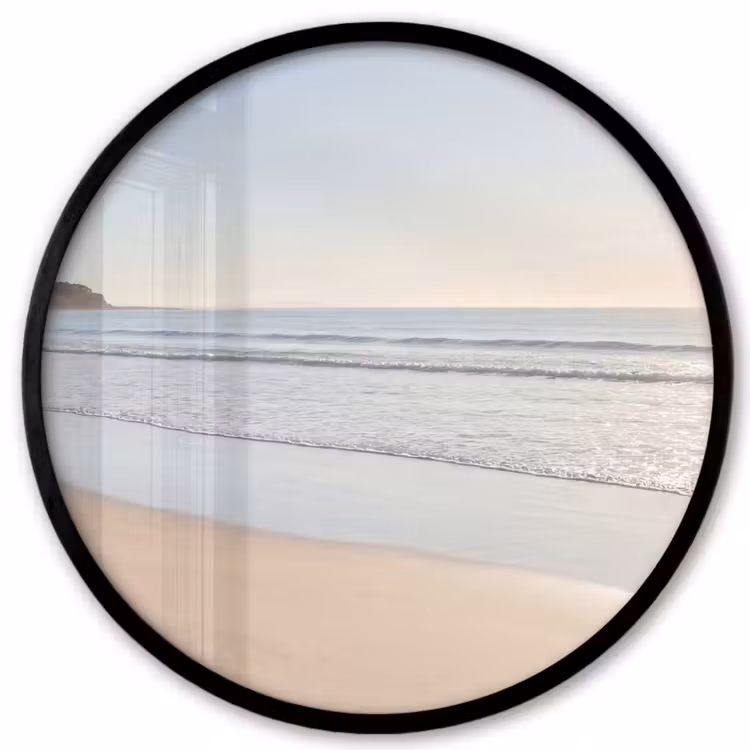 Zee - Zon - Zand Fotolijst rond zonder passe partout klein -3d