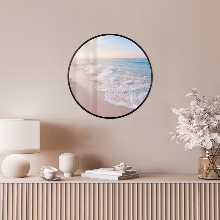 Zee - Golven - Strand - Natuur - Wit Fotolijst rond zonder passe partout klein -sfeer3