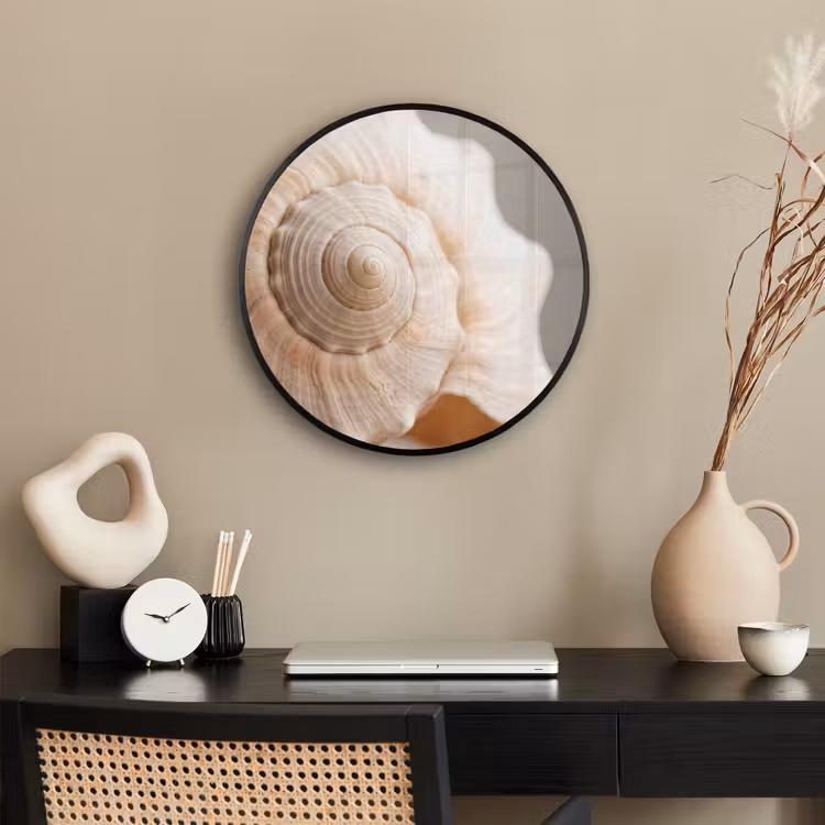 Schelp - Detail - Beige Fotolijst rond zonder passe partout klein -sfeer1