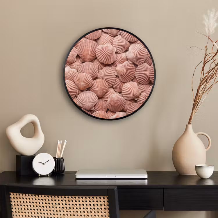 Schelpen - Patroon - Roze Fotolijst rond zonder passe partout klein -sfeer1