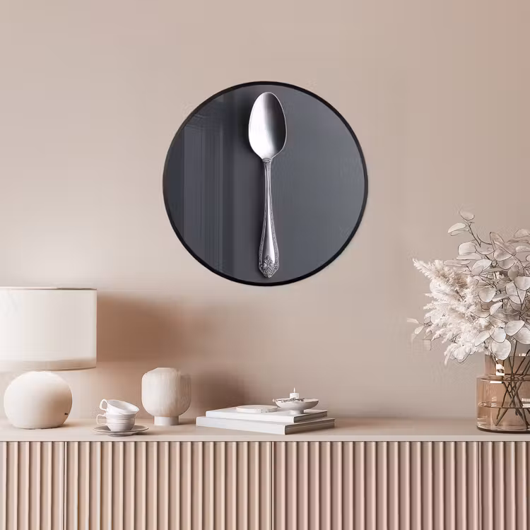 Zilver - Metaal - Lepel Fotolijst rond zonder passe partout klein -sfeer3
