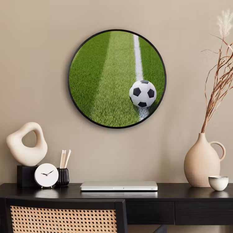 Voetbal - Grasveld - Sport - Groen Fotolijst rond zonder passe partout klein -sfeer1