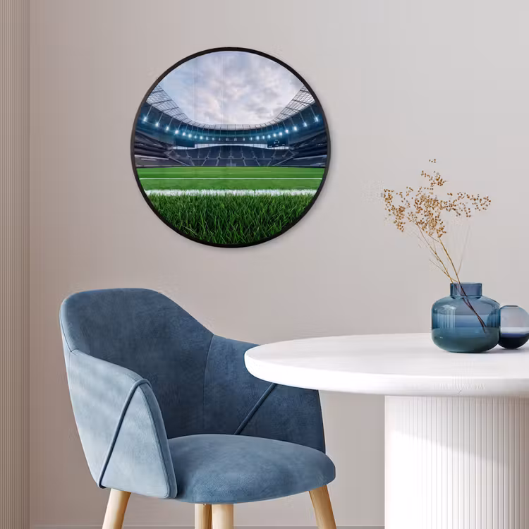 Voetbal - Stadion - Sport - Groen Fotolijst rond zonder passe partout klein -sfeer2