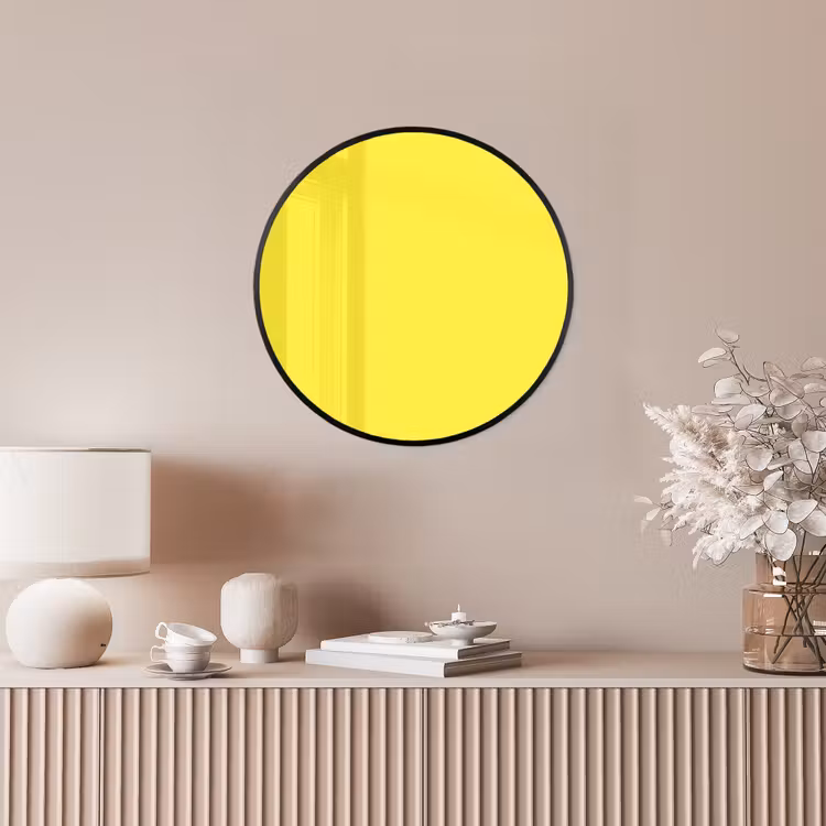Soft - Custard - Geel Fotolijst rond zonder passe partout klein 856 -sfeer3