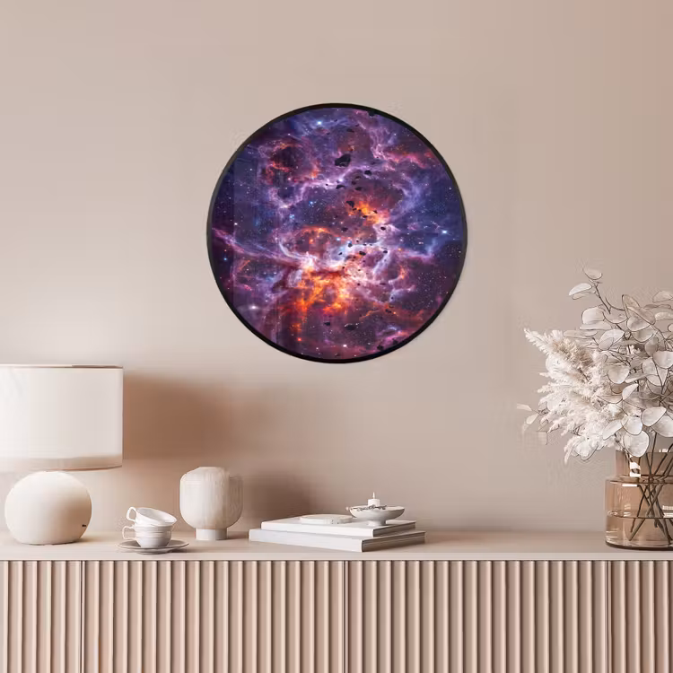 Space - Stars - Abstract - Colorful Fotolijst rond zonder passe partout klein -sfeer3