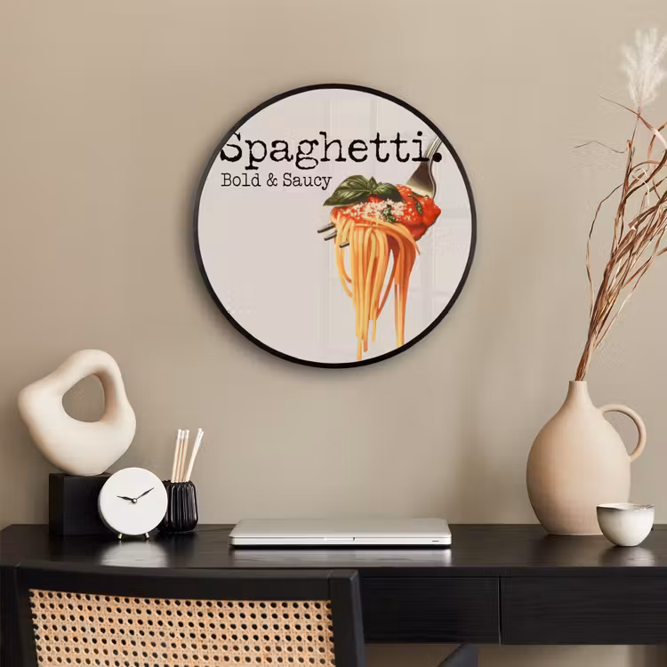 Spaghetti - tomatensaus - Parmezaanse kaas Fotolijst rond zonder passe partout klein -sfeer1