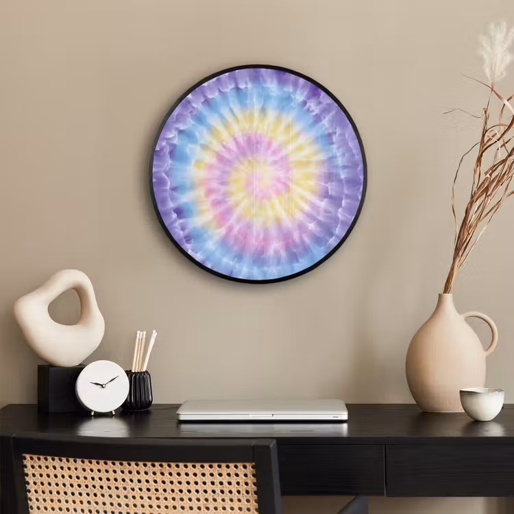 Spiraal - Tie dye - Pasteltinten Fotolijst rond zonder passe partout klein -sfeer1