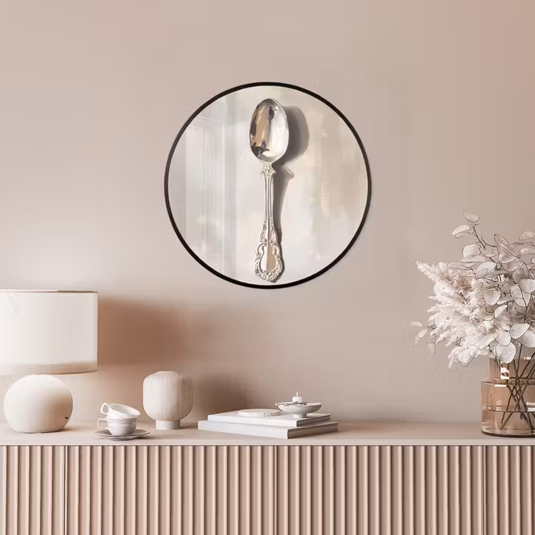 Lepel - Verf - Zilver Fotolijst rond zonder passe partout klein -sfeer3