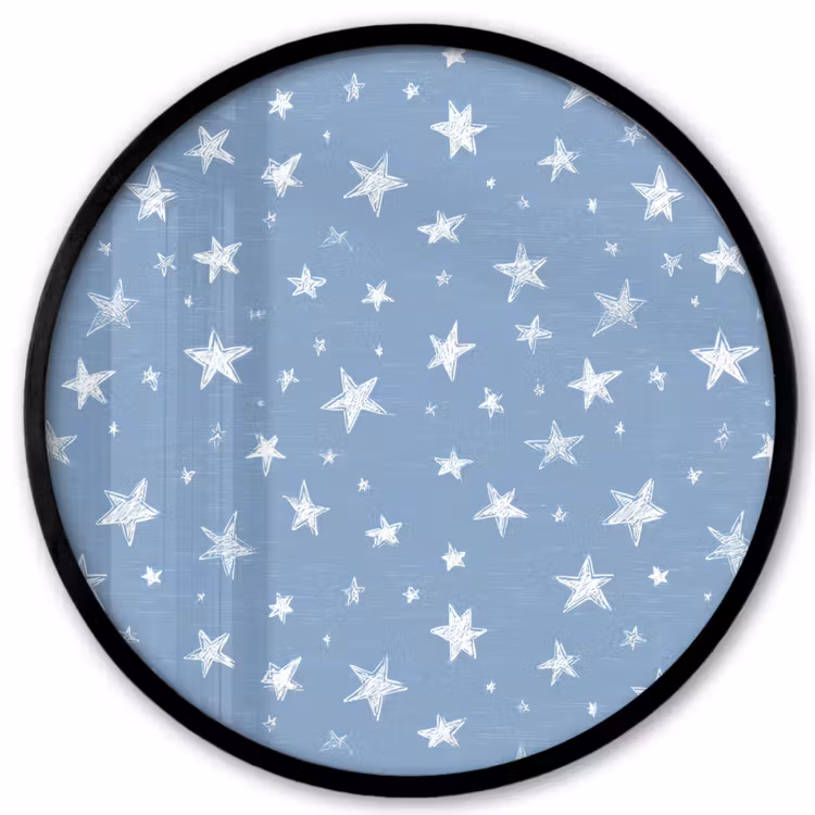 Sterretjes - Patroon - Blauw Fotolijst rond zonder passe partout klein 856 -3d