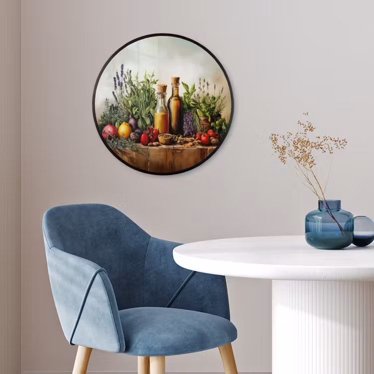 Stilleven - Kruiden - Specerijen - Fruit - Kleurrijk Fotolijst rond zonder passe partout klein -sfeer2