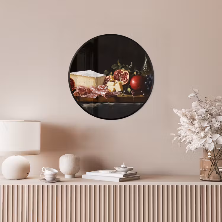 Stilleven - Vintage - Borrelplank Fotolijst rond zonder passe partout klein -sfeer3