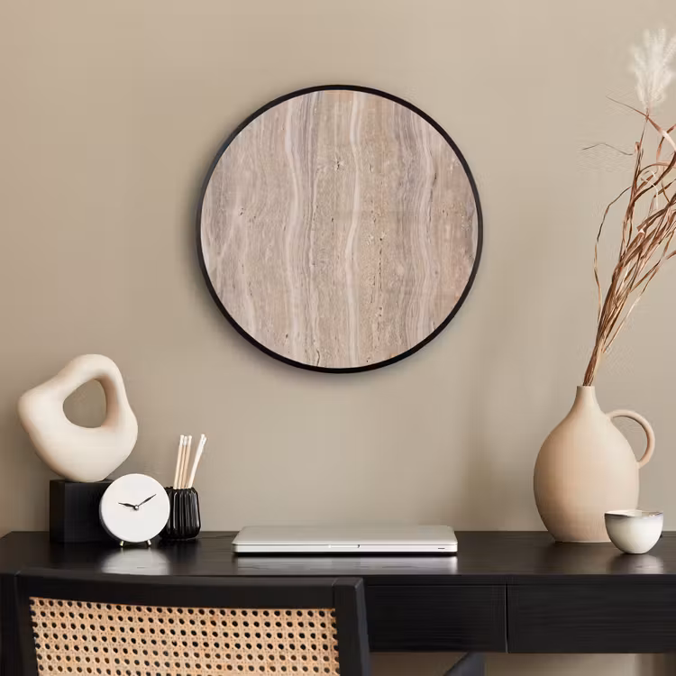 Steen - Patroon - Textuur - Natuurlijk - Beige Fotolijst rond zonder passe partout klein -sfeer1