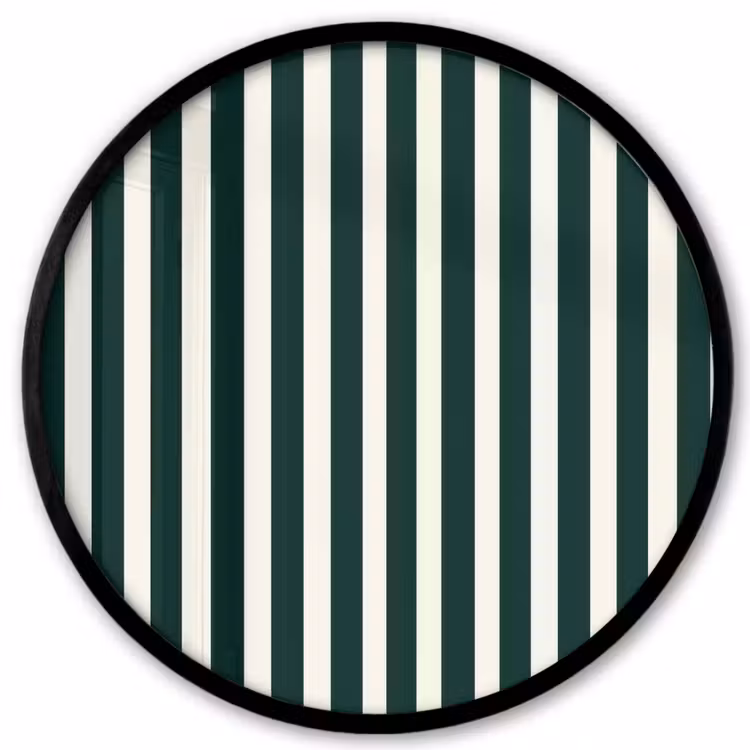 Strepen - Klassiek - Groen Fotolijst rond zonder passe partout klein 856 -3d