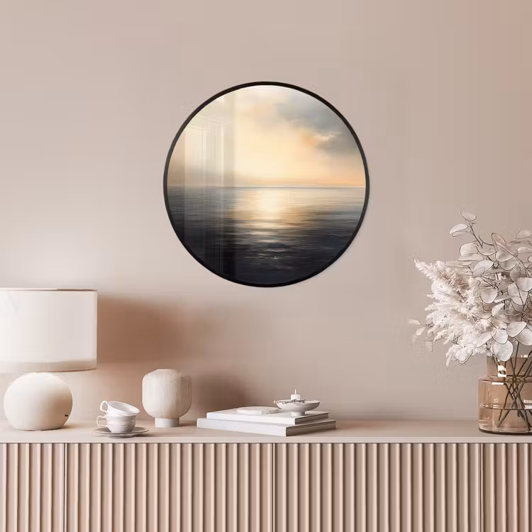 Zon - Horizon - Zee Fotolijst rond zonder passe partout klein -sfeer3