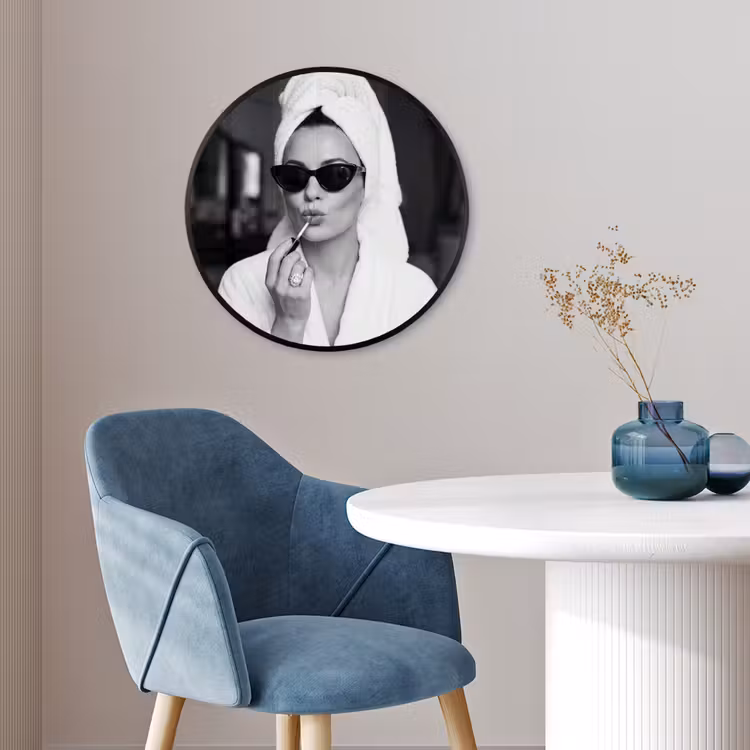 Zonnebril - Vrouw - Zwart - Wit Fotolijst rond zonder passe partout klein -sfeer2