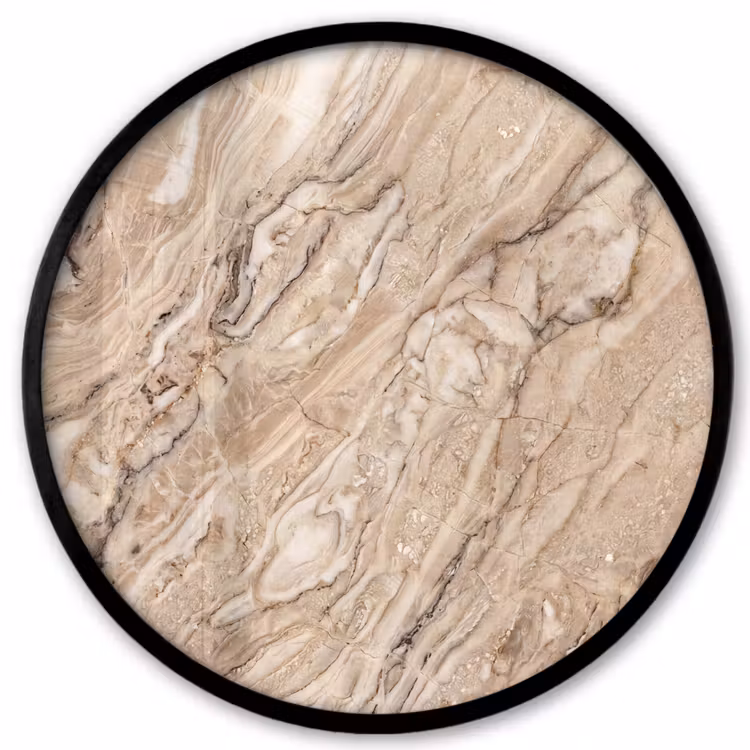 Textuur - Aders - Abstract - Modern - Beige Fotolijst rond zonder passe partout klein -3d