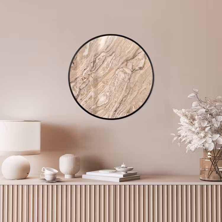 Textuur - Aders - Abstract - Modern - Beige Fotolijst rond zonder passe partout klein -sfeer3