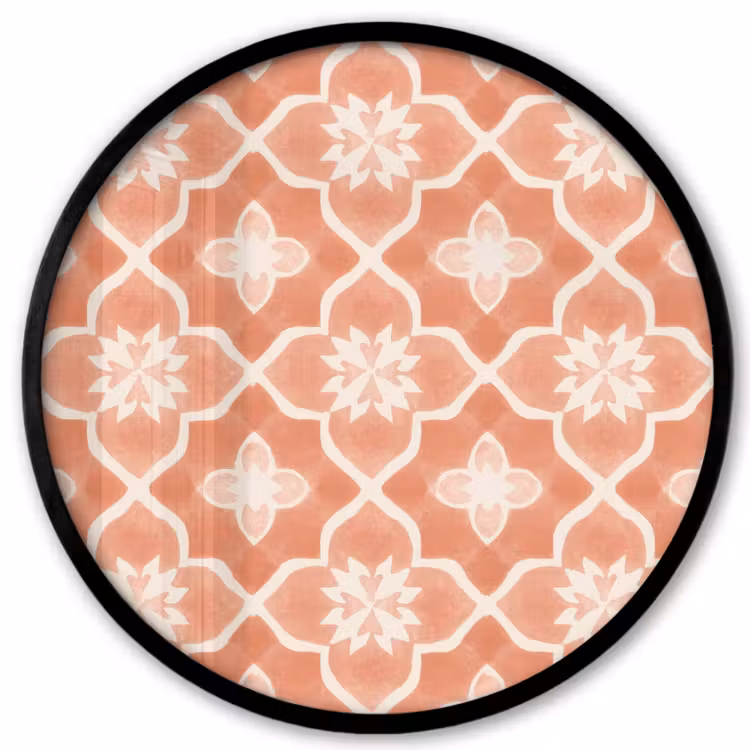 Tegelpatroon - Arabesk - Vintage - Terracotta Fotolijst rond zonder passe partout klein 856 -3d