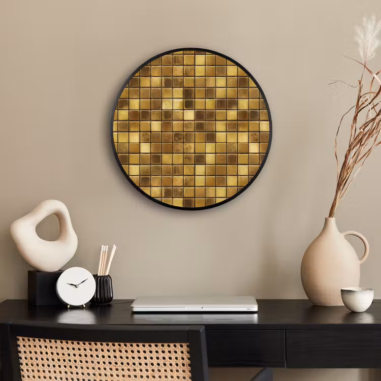 Tegels - Mozaïek - Luxe - Warm Goud Fotolijst rond zonder passe partout klein 856 -sfeer1
