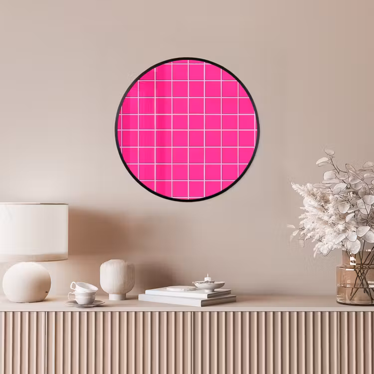 Tegels - Vierkant - Fuchsia Fotolijst rond zonder passe partout klein 856 -sfeer3