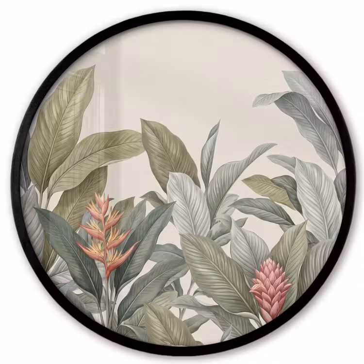 Tropisch - Planten - Modern - Groen Fotolijst rond zonder passe partout klein -3d