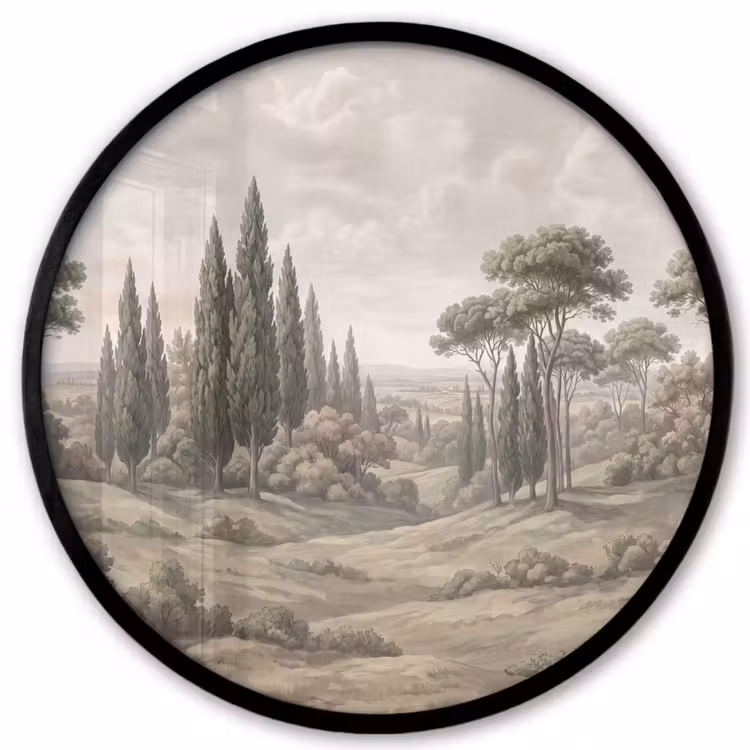Vallei - Bos - Natuur - Groen Fotolijst rond zonder passe partout klein -3d