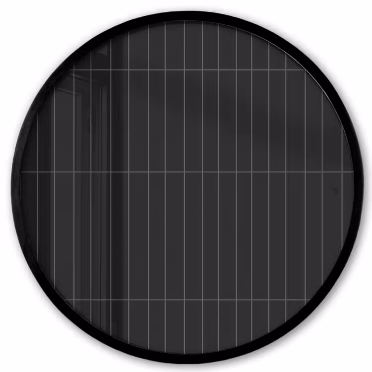 Verticaal - Wandtegel - Mat - Zwart Fotolijst rond zonder passe partout klein 856 -3d
