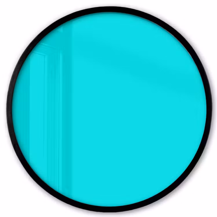 Vivid - Aquamarine - Turkoois Fotolijst rond zonder passe partout klein 856 -3d