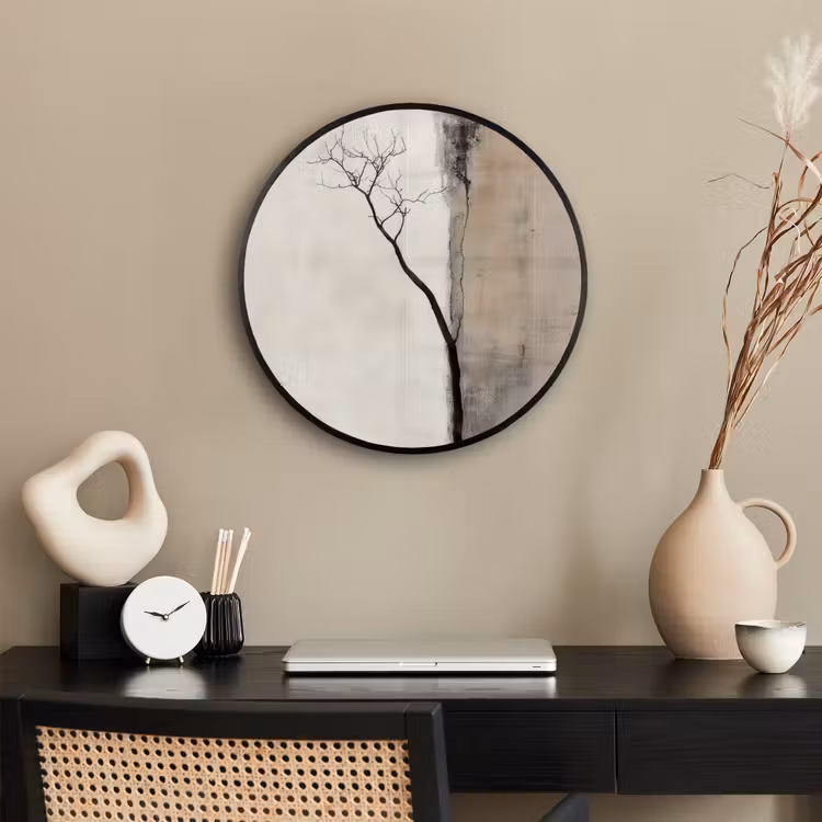 Wabi sabi - Plant - Beige Fotolijst rond zonder passe partout klein -sfeer1
