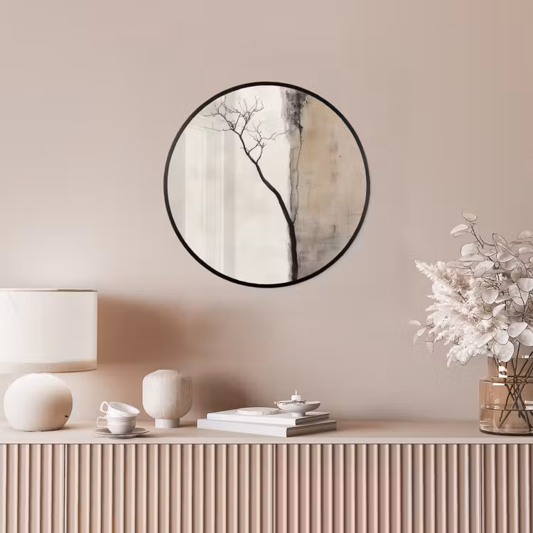 Wabi sabi - Plant - Beige Fotolijst rond zonder passe partout klein -sfeer3