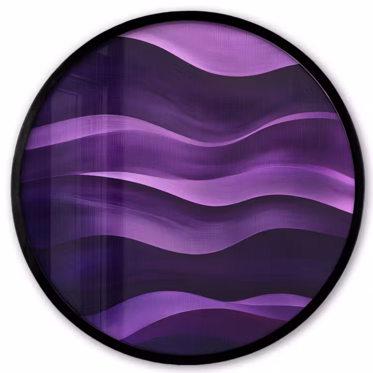 Golven - Abstract - Paars Fotolijst rond zonder passe partout klein -3d
