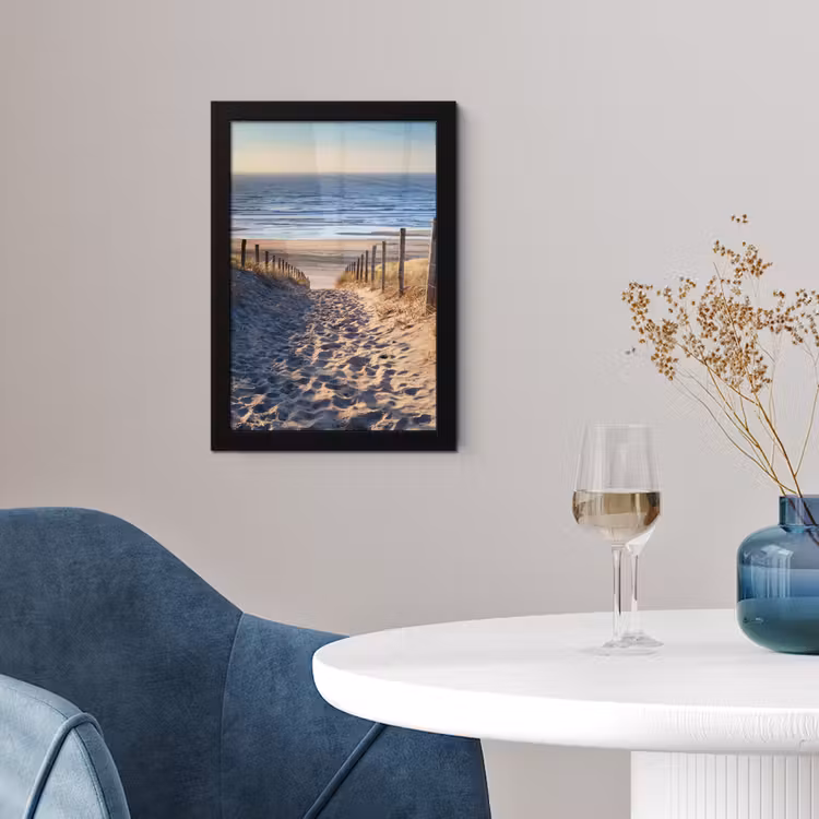 Zand - Strand - Duin - Zee - Zomer fotolijst zwart zonder passe partout klein -sfeer4