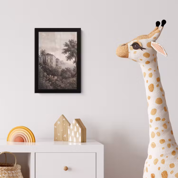 Zee - Villa - Beige fotolijst zwart zonder passe partout klein -usfeer4_kinderkamer
