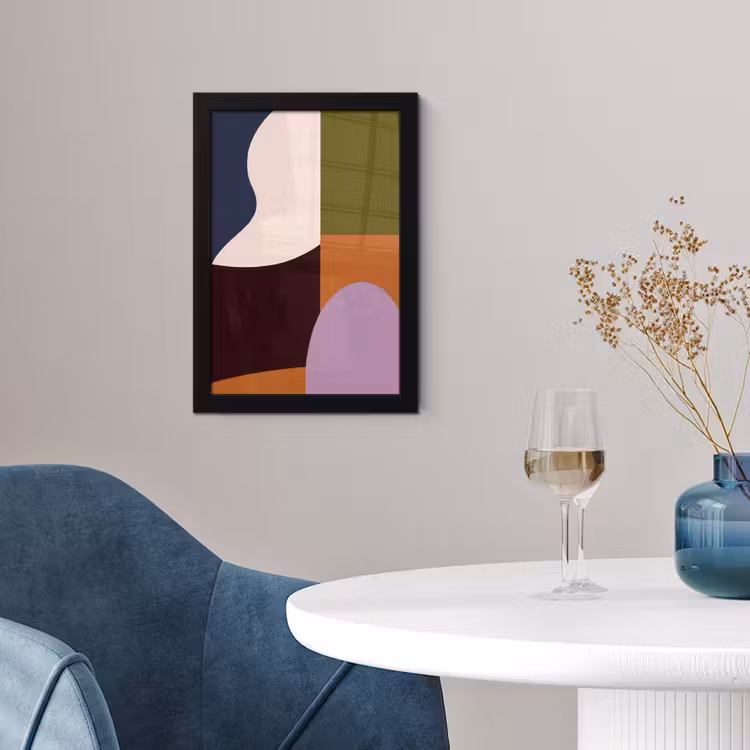 Vormen - Abstract - Kleuren - Vierkant fotolijst zwart zonder passe partout klein -sfeer4