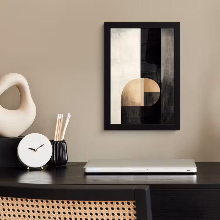 Vormen - Modern - Zwart fotolijst zwart zonder passe partout klein -sfeer1