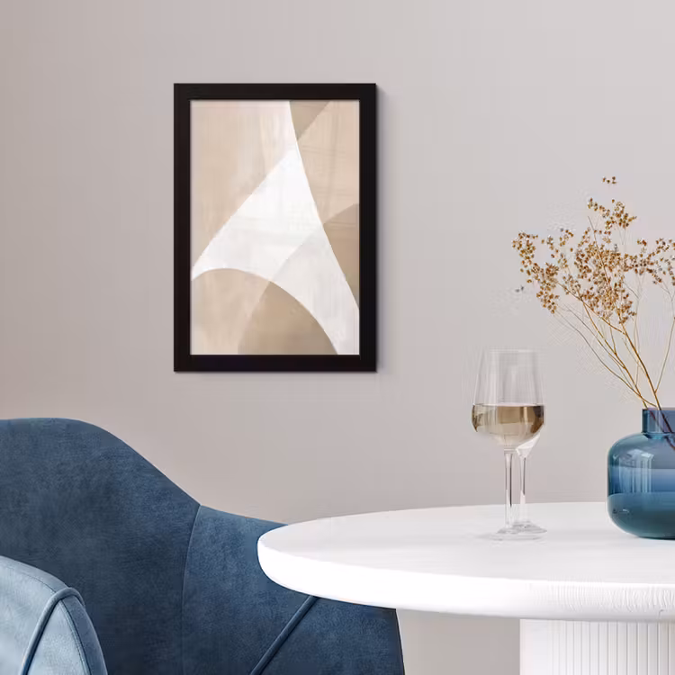 Vloeiende vlakken - Harmonieus - Golvend fotolijst zwart zonder passe partout klein -sfeer4