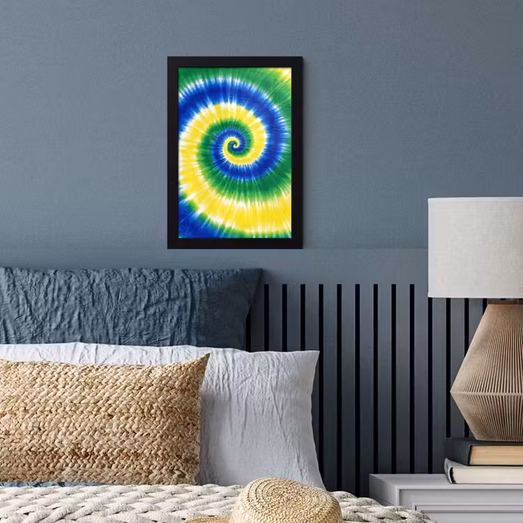 Spiraal - Groen - Draaiend fotolijst zwart zonder passe partout klein -sfeer3
