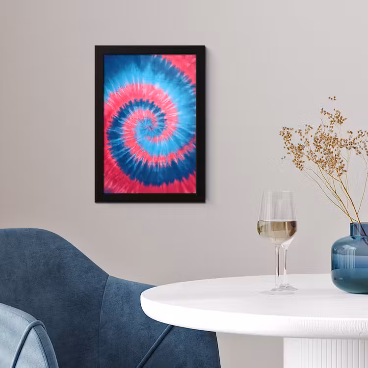 Spiraal - Roze - Draaiend fotolijst zwart zonder passe partout klein -sfeer4