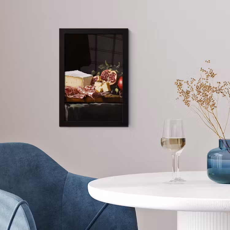 Stilleven - Vintage - Borrelplank fotolijst zwart zonder passe partout klein -sfeer4