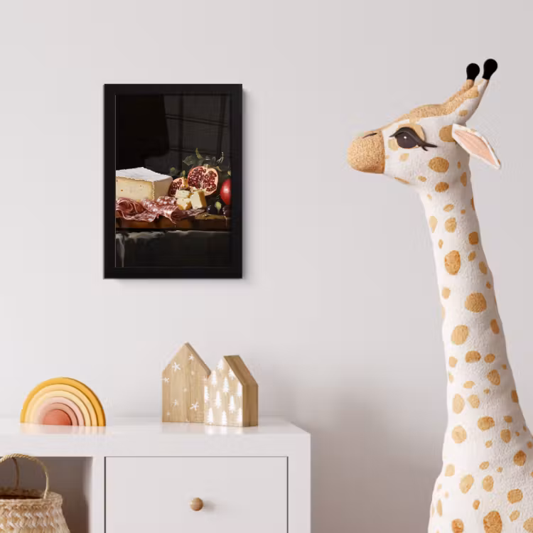 Stilleven - Vintage - Borrelplank fotolijst zwart zonder passe partout klein -usfeer4_kinderkamer